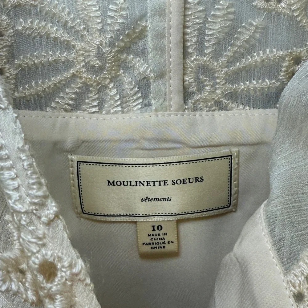 Moulinette Soeurs Ivory Floral Midi Dress - Picture 2 of 5